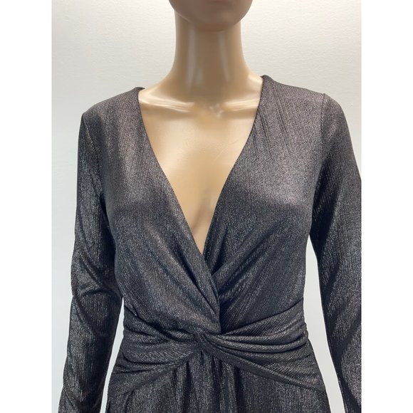 - ALTARD’S STATE METALLIC BLACK MINI DRESS - Picture 4 of 6